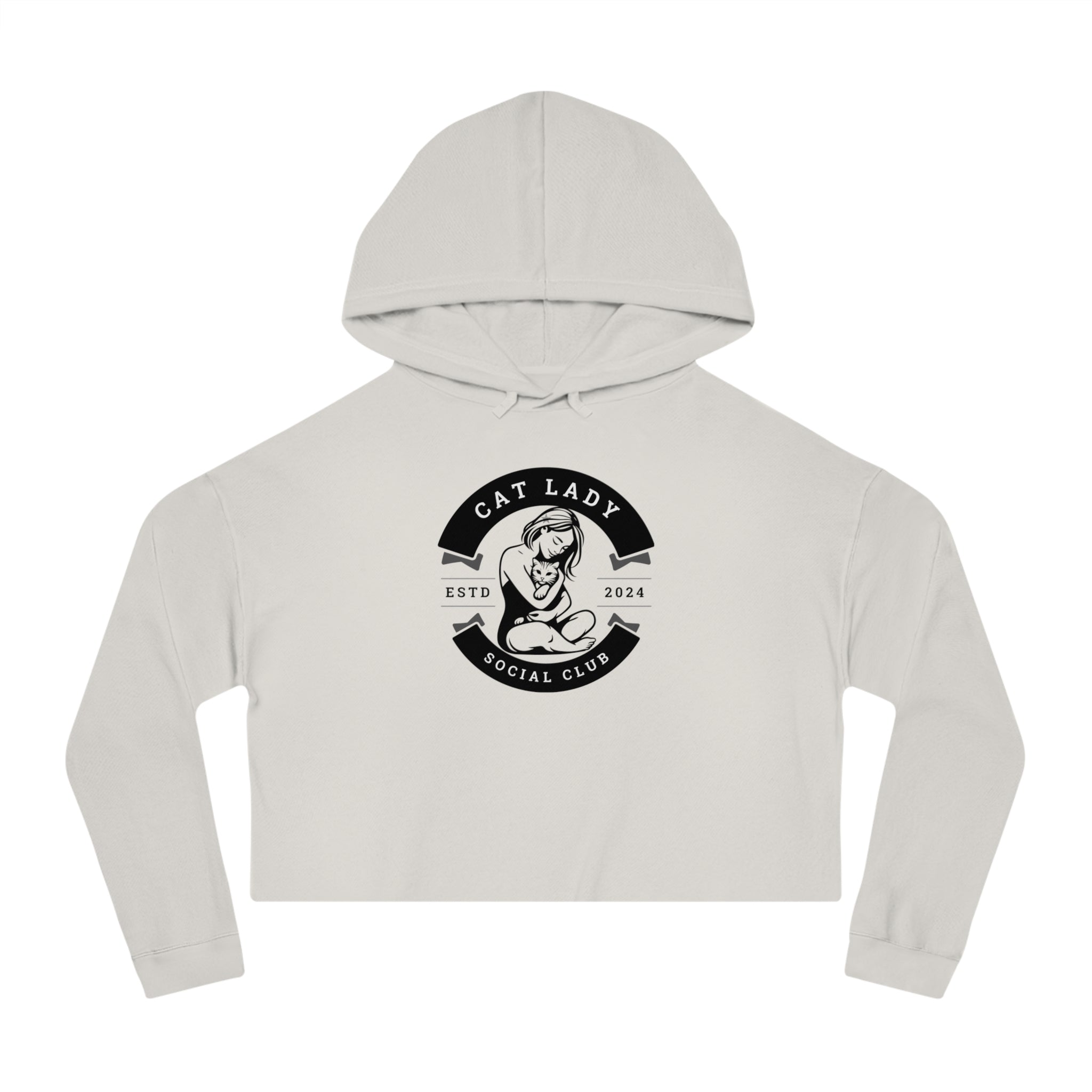 Cat Lady Social Club Cropped Hooded Sweatshirt