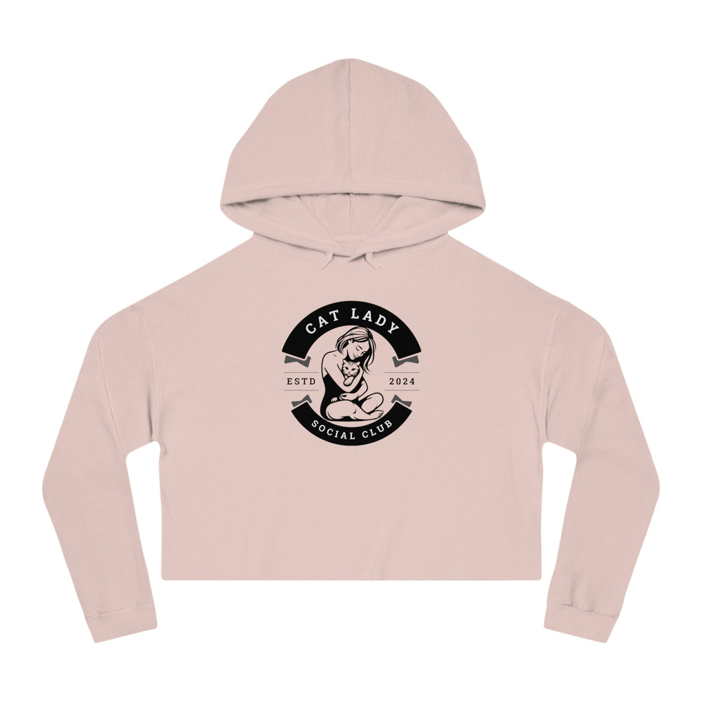 Cat Lady Social Club Cropped Hooded Sweatshirt