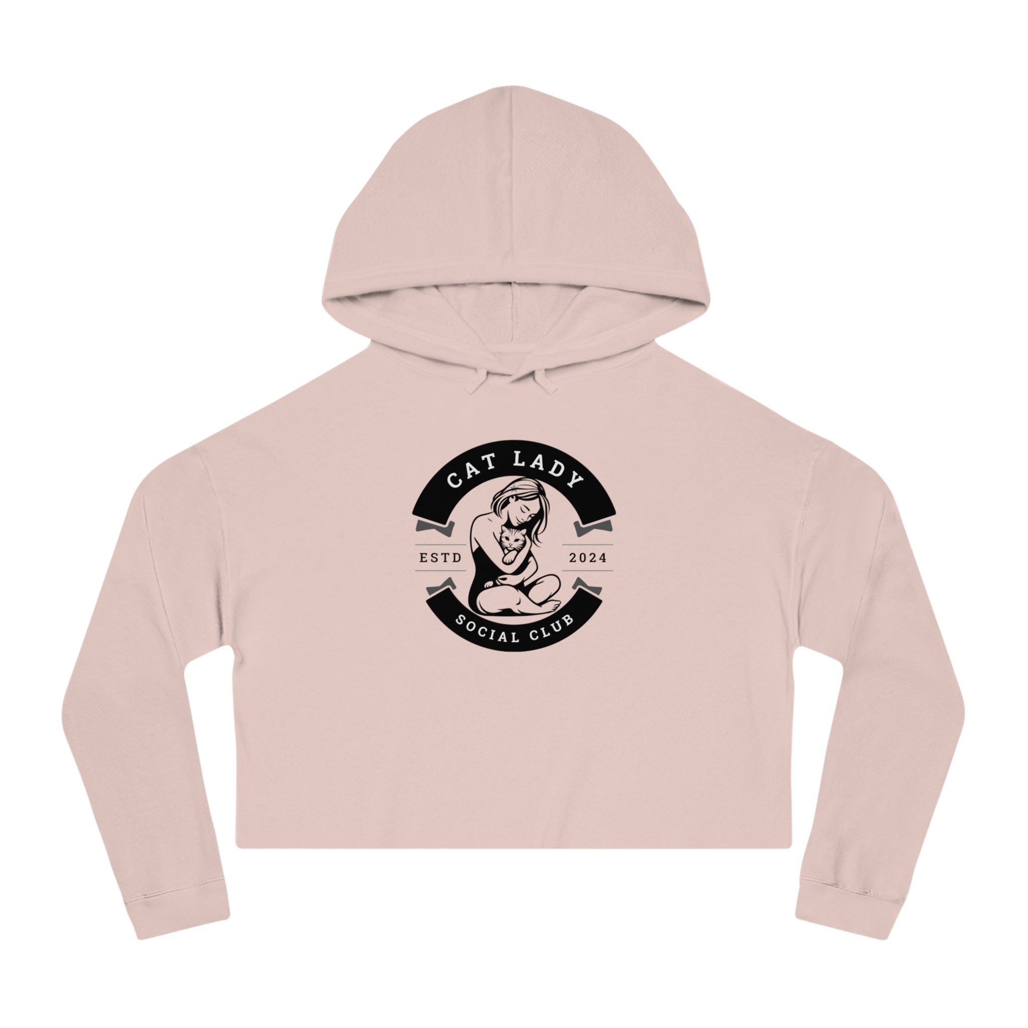 Cat Lady Social Club Cropped Hooded Sweatshirt