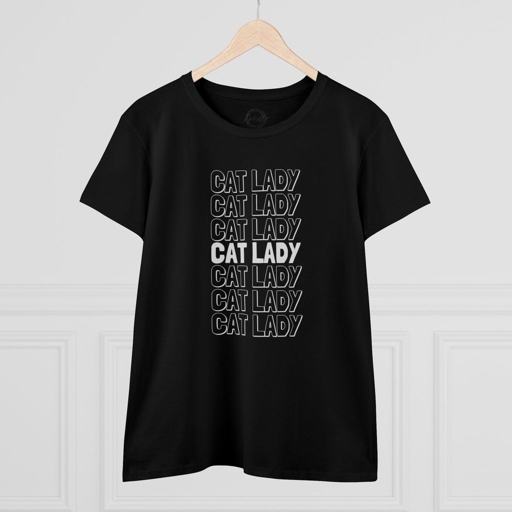 Cat Lady Women's Midweight Cotton Tee