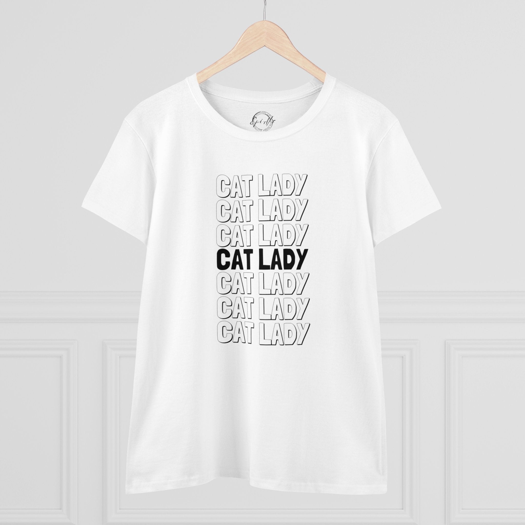 Cat Lady Women's Midweight Cotton Tee