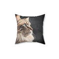 Cat Lover's Spun Polyester Square Pillow - Cozy Home Décor