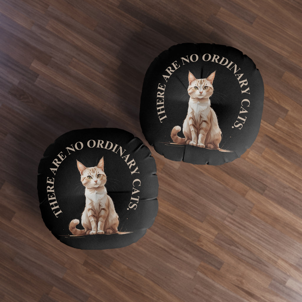 Cat Lover's Tufted Floor Pillow, Unique Home Decor