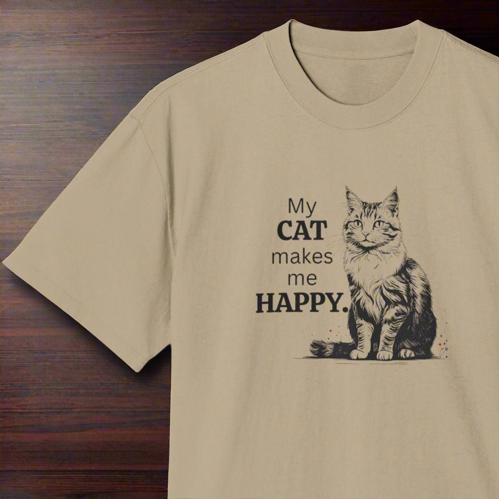 Cat Lover Unisex Heavy Faded Tee – Perfect for Every Cat Enthusiast