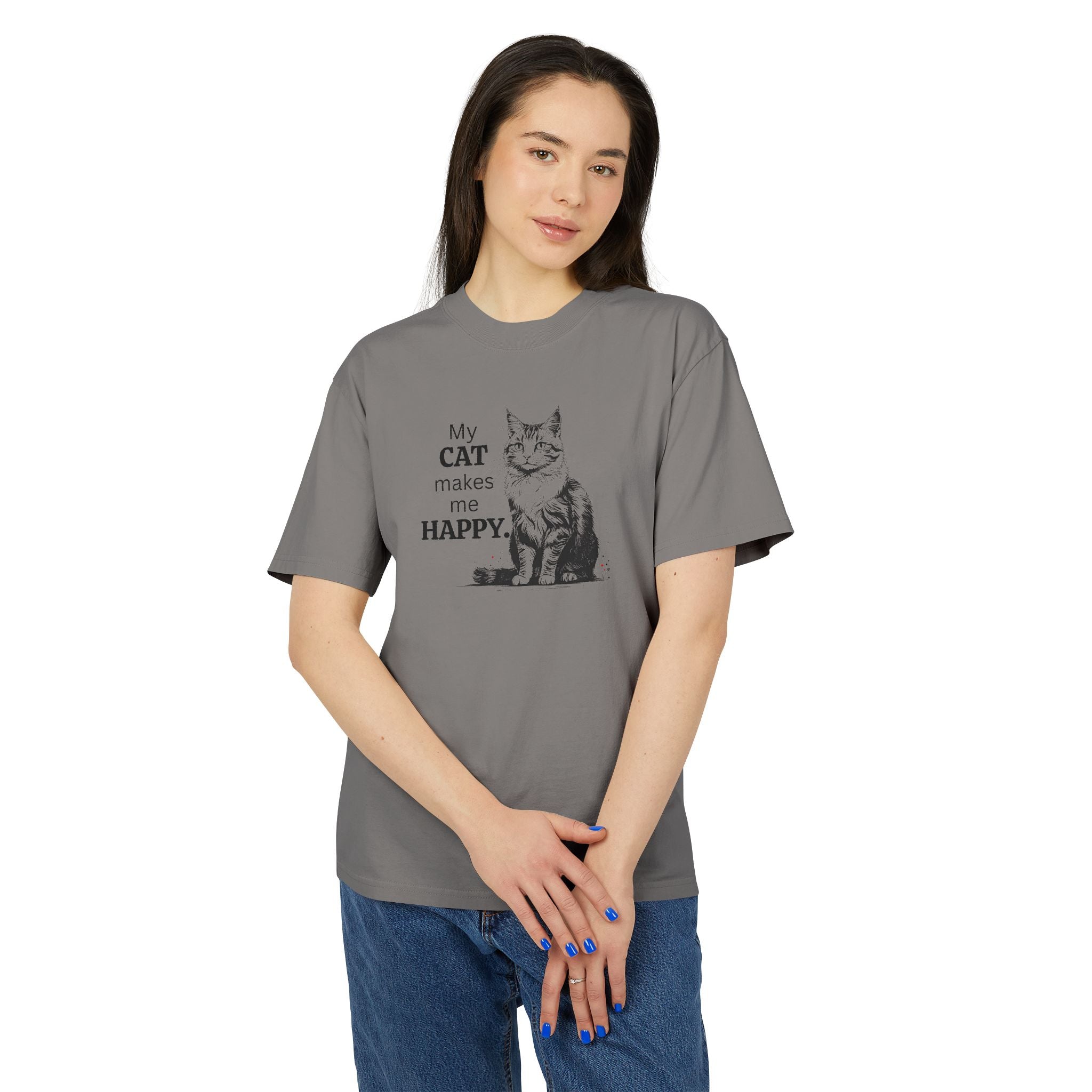 Cat Lover Unisex Heavy Faded Tee – Perfect for Every Cat Enthusiast