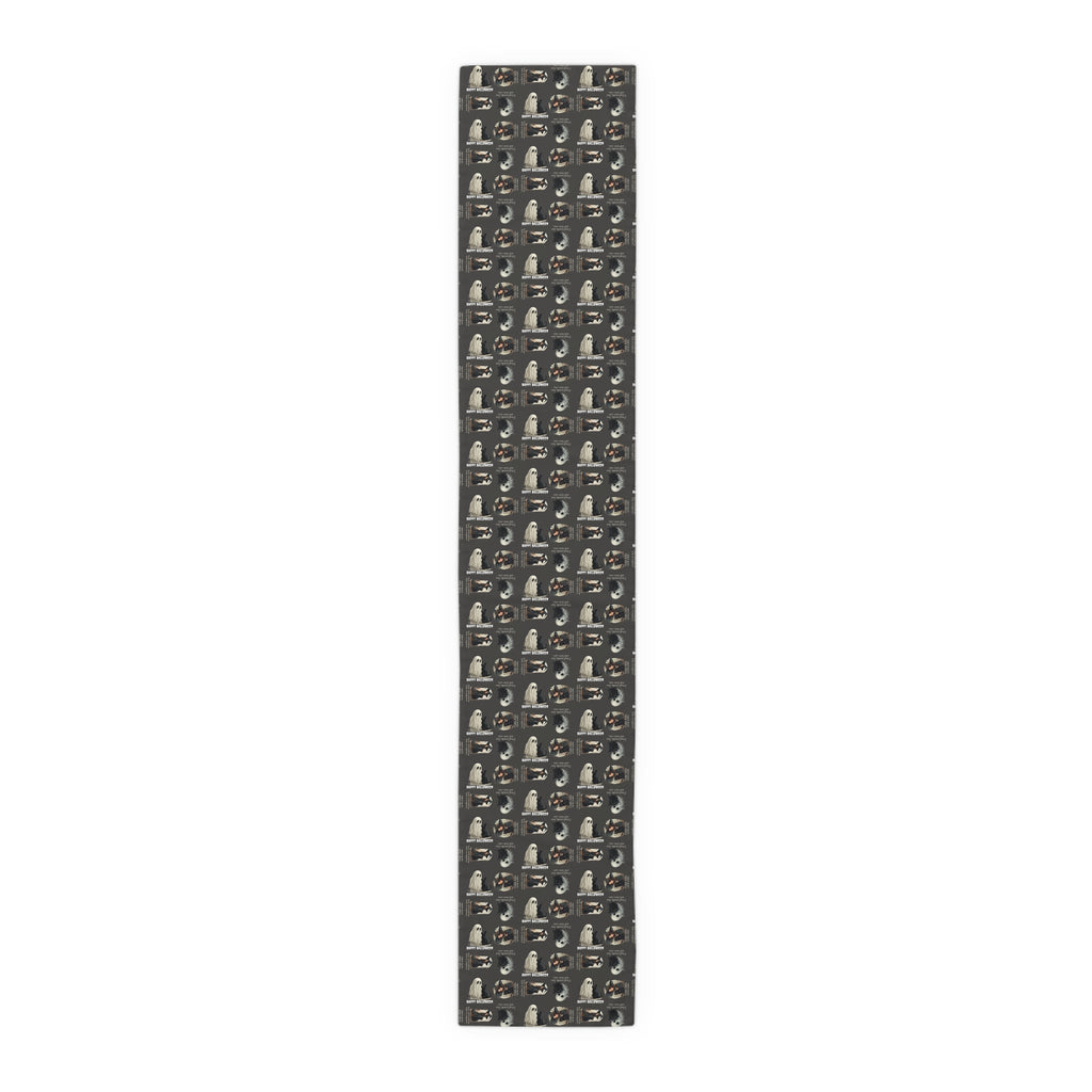 Cat Themed Halloween Table Runner for Festive Decoration