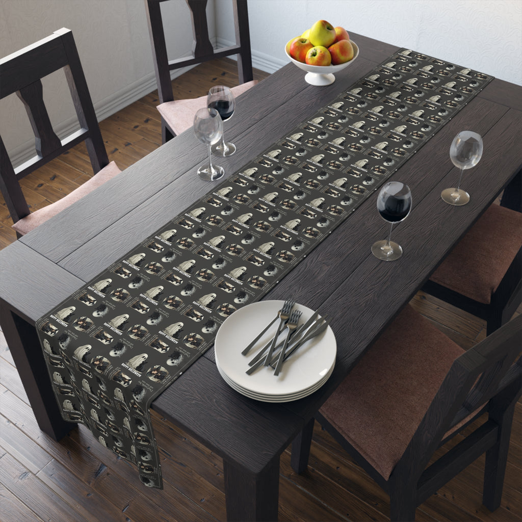 Cat Themed Halloween Table Runner for Festive Decoration
