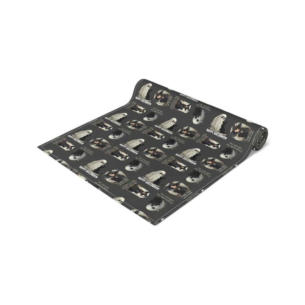Cat Themed Halloween Table Runner for Festive Decoration