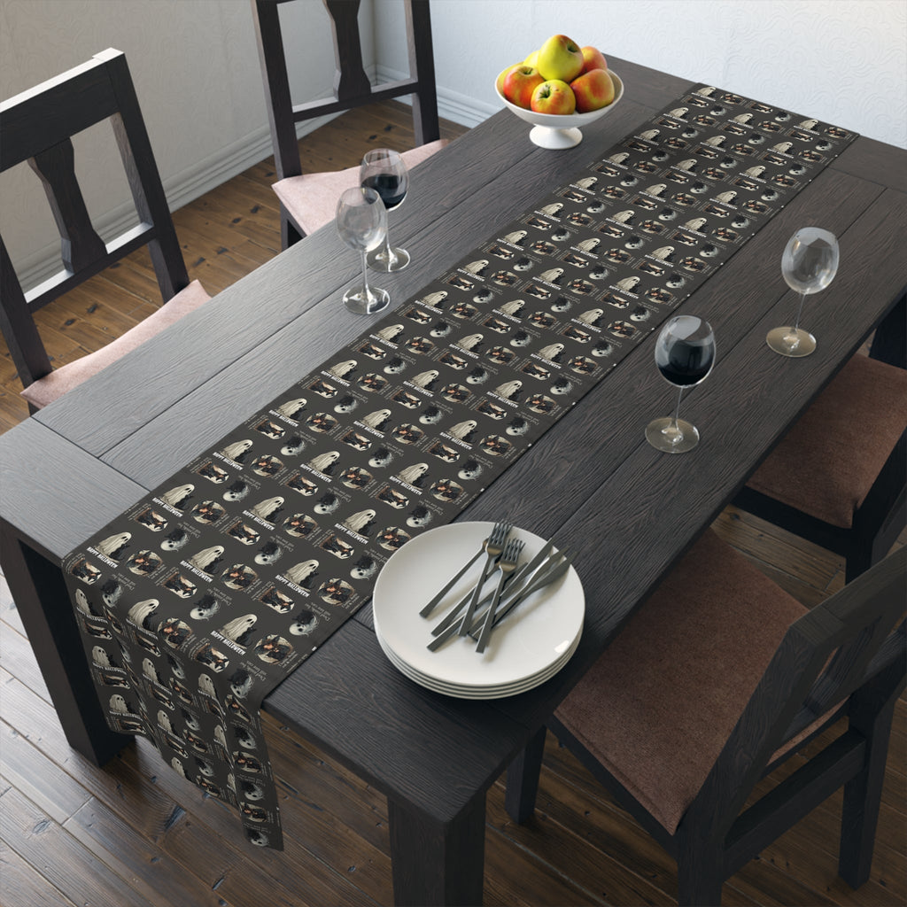 Cat Themed Halloween Table Runner for Festive Decoration