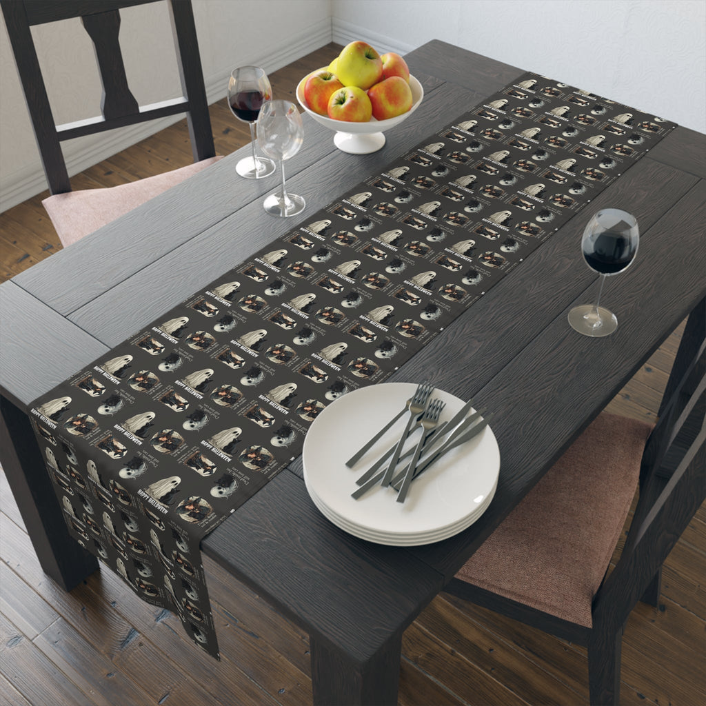 Cat Themed Halloween Table Runner for Festive Decoration