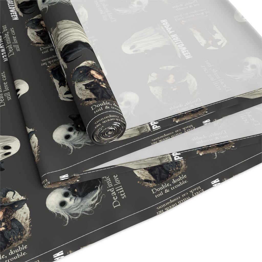 Cat Themed Halloween Table Runner for Festive Decoration