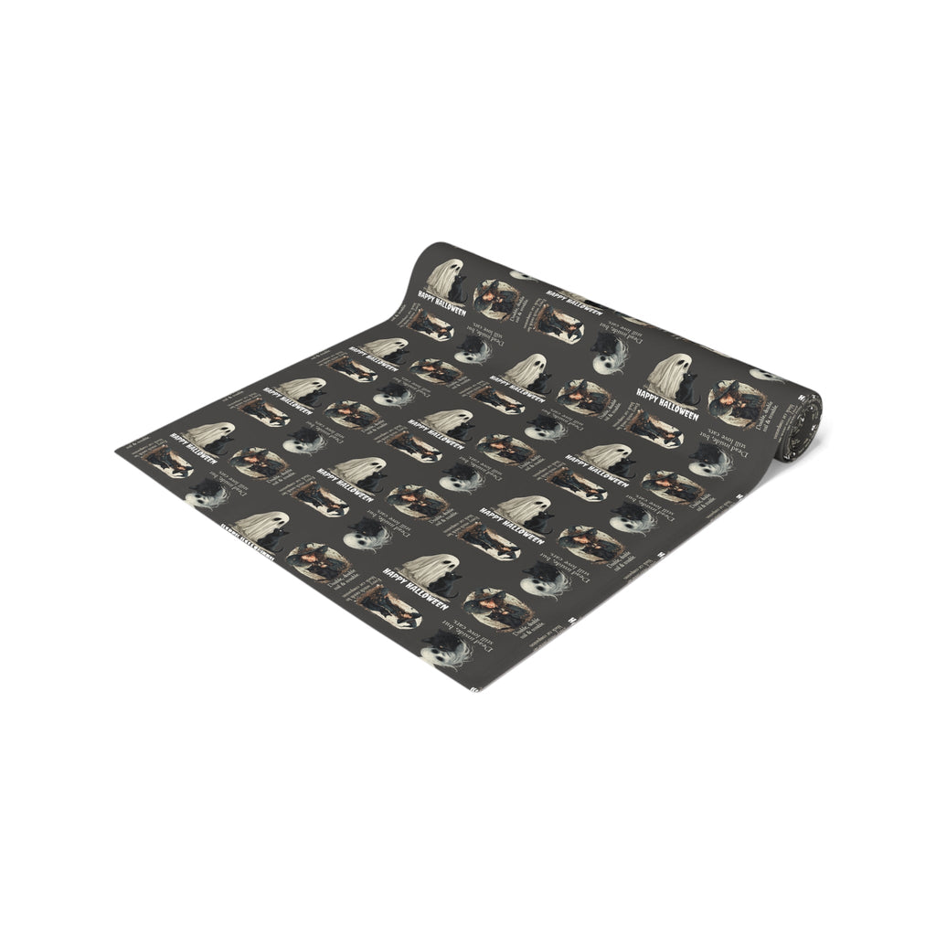 Cat Themed Halloween Table Runner for Festive Decoration