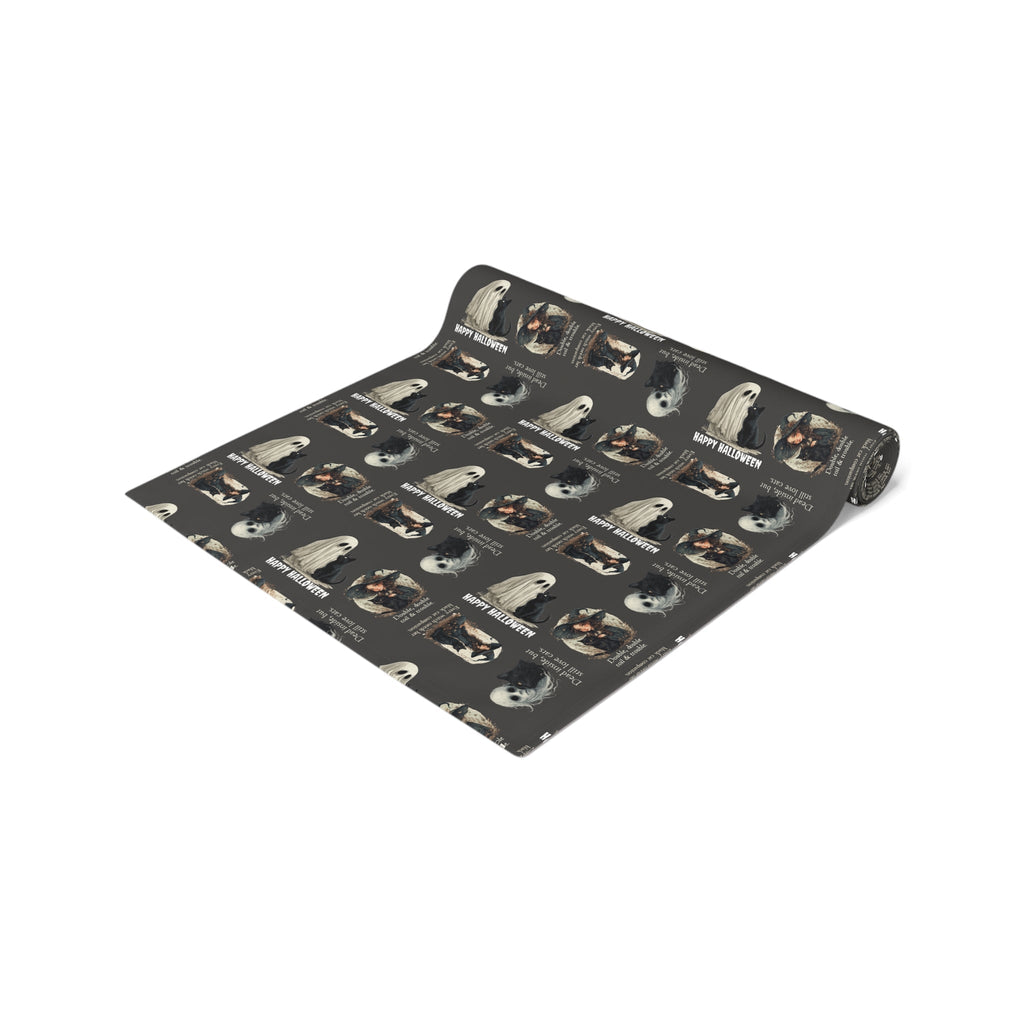 Cat Themed Halloween Table Runner for Festive Decoration
