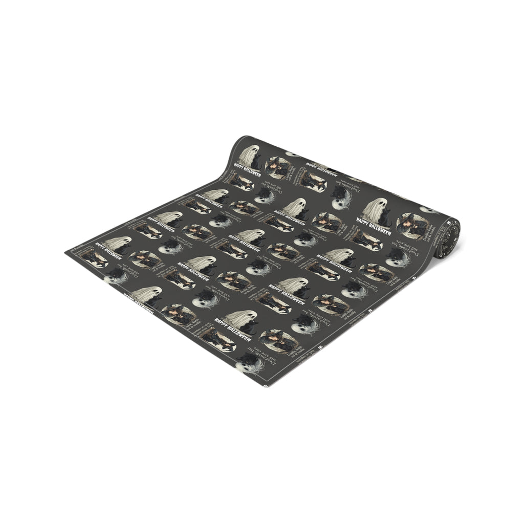 Cat Themed Halloween Table Runner for Festive Decoration