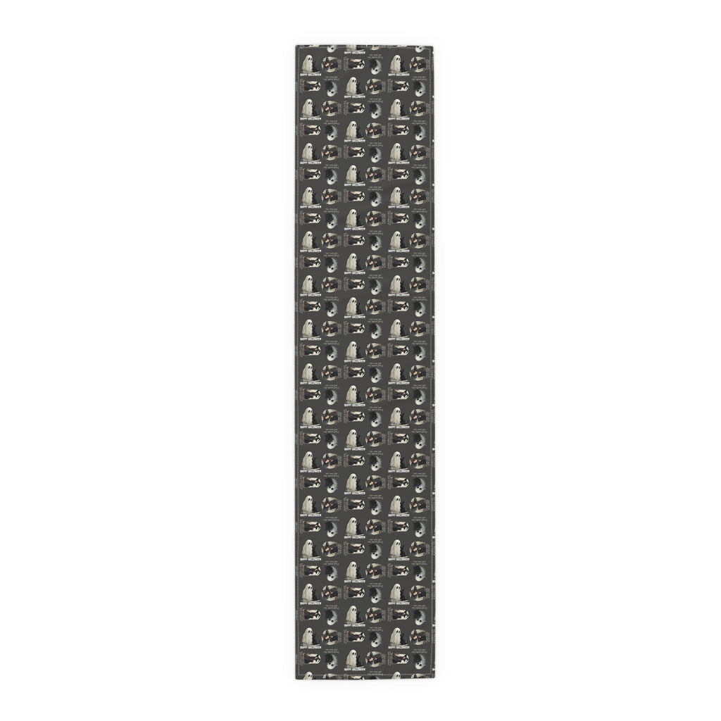 Cat Themed Halloween Table Runner for Festive Decoration