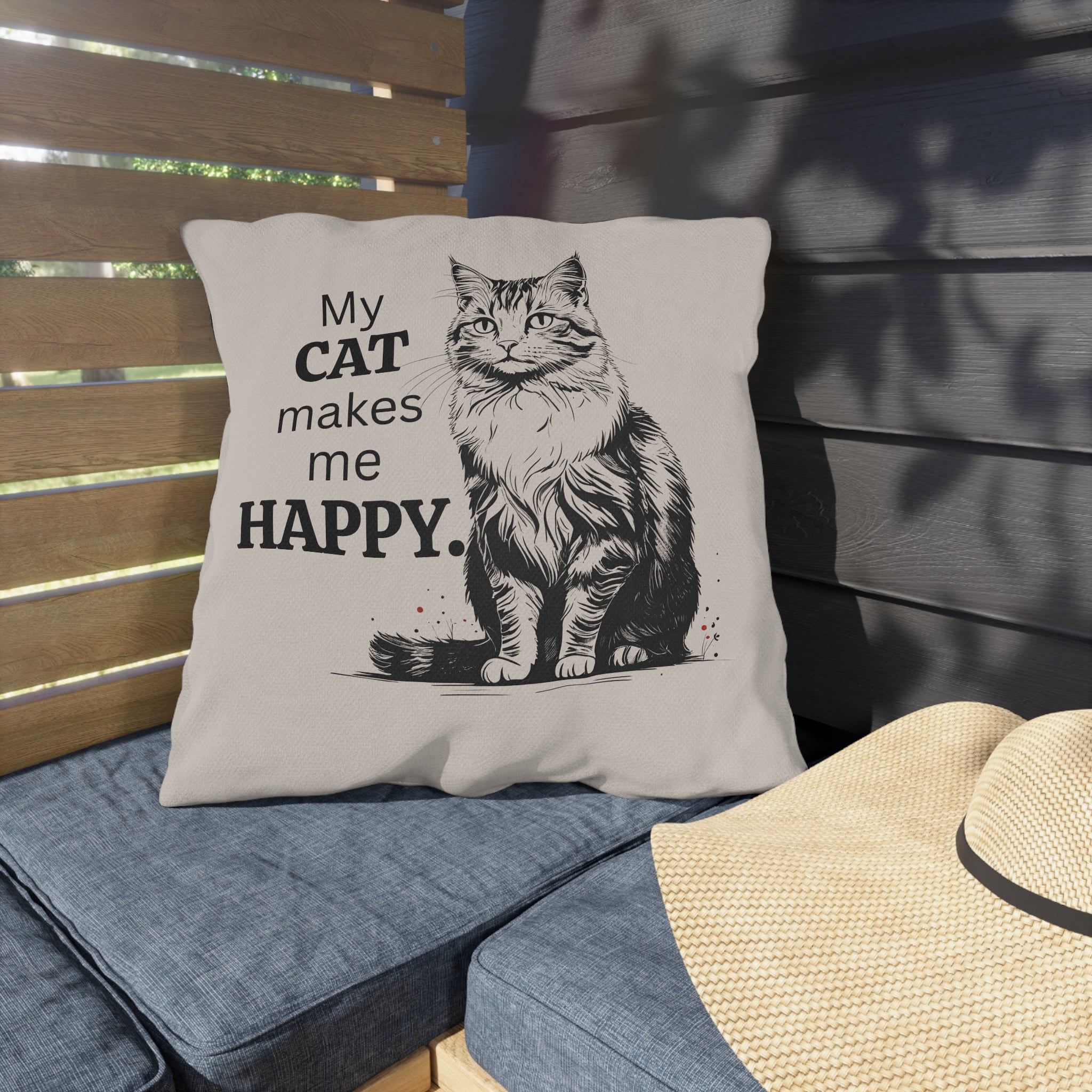 Cat-Themed Outdoor Pillows for Cozy Decor, Perfect for Cat Lovers