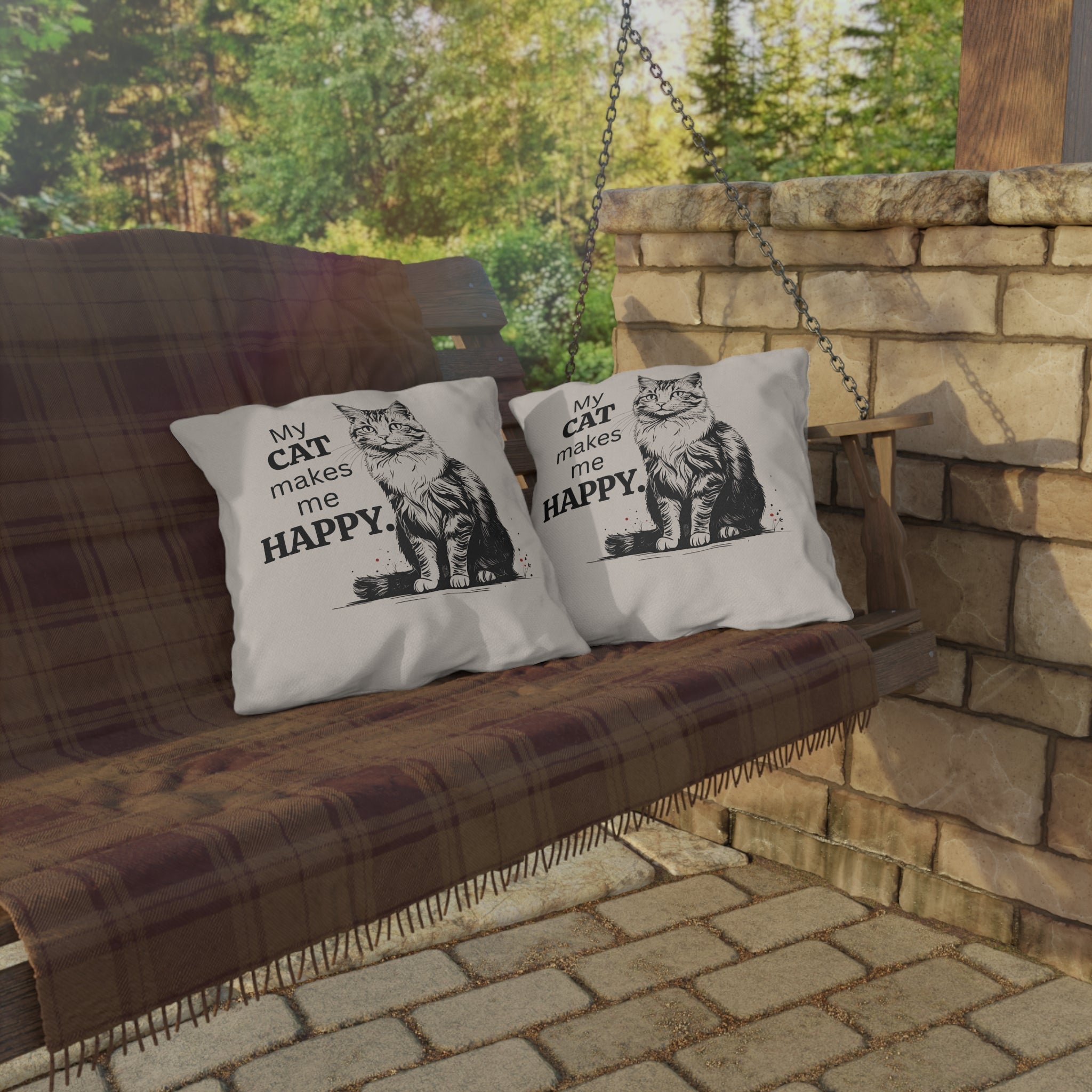 Cat-Themed Outdoor Pillows for Cozy Decor, Perfect for Cat Lovers