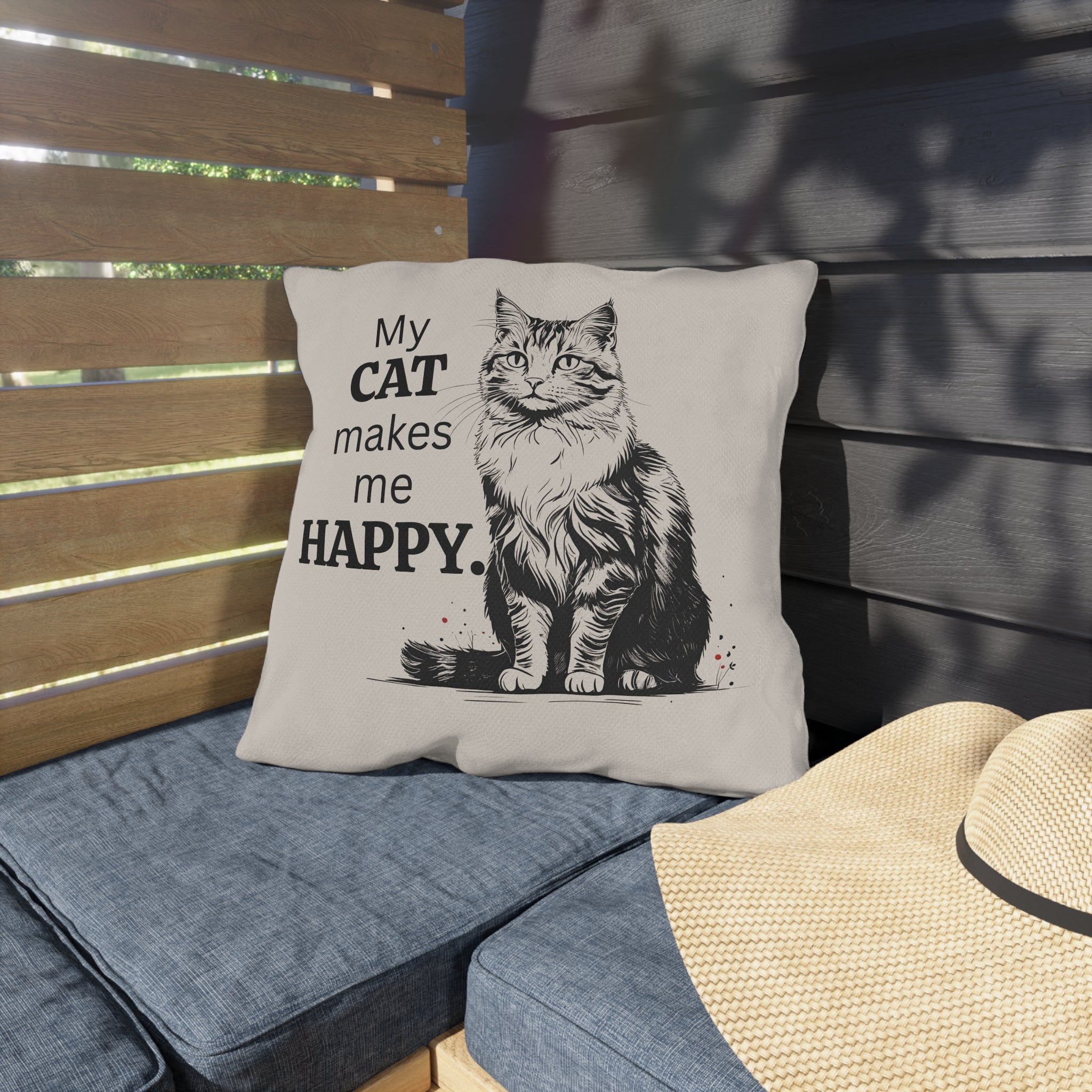 Cat-Themed Outdoor Pillows for Cozy Decor, Perfect for Cat Lovers
