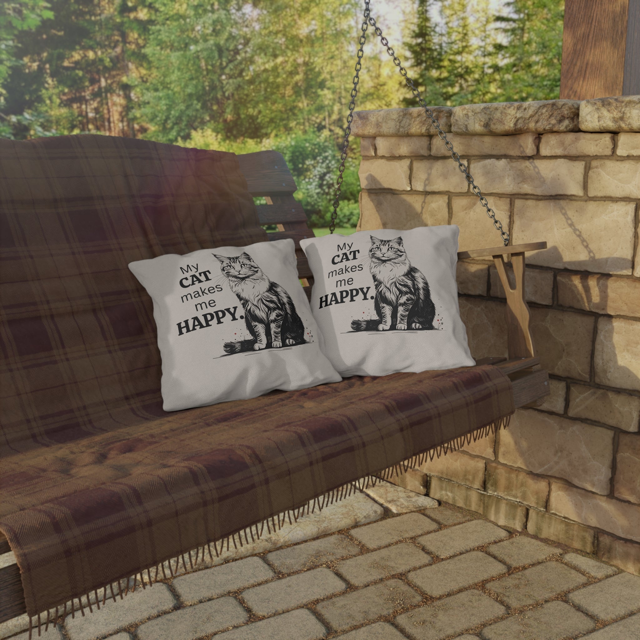 Cat-Themed Outdoor Pillows for Cozy Decor, Perfect for Cat Lovers
