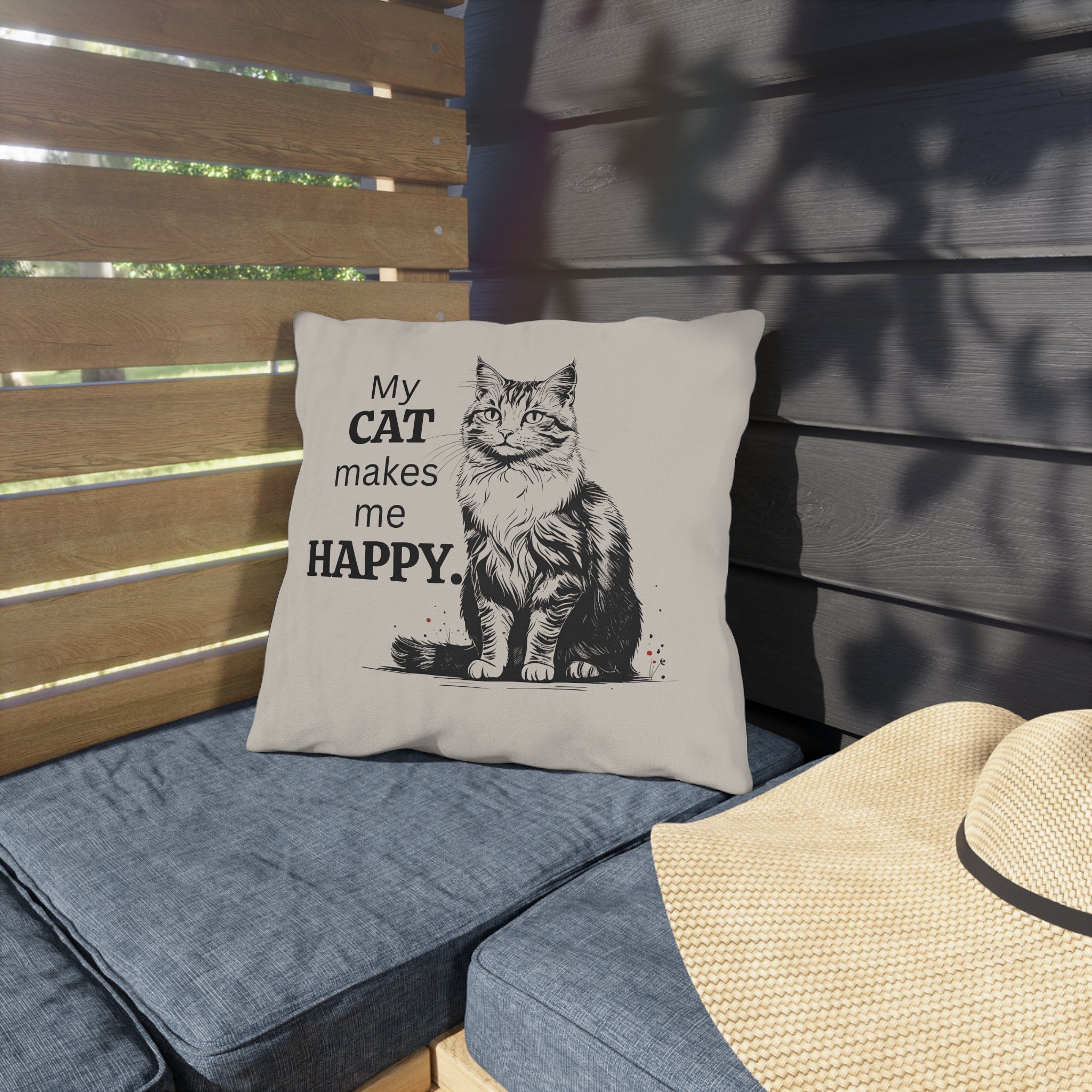 Cat-Themed Outdoor Pillows for Cozy Decor, Perfect for Cat Lovers