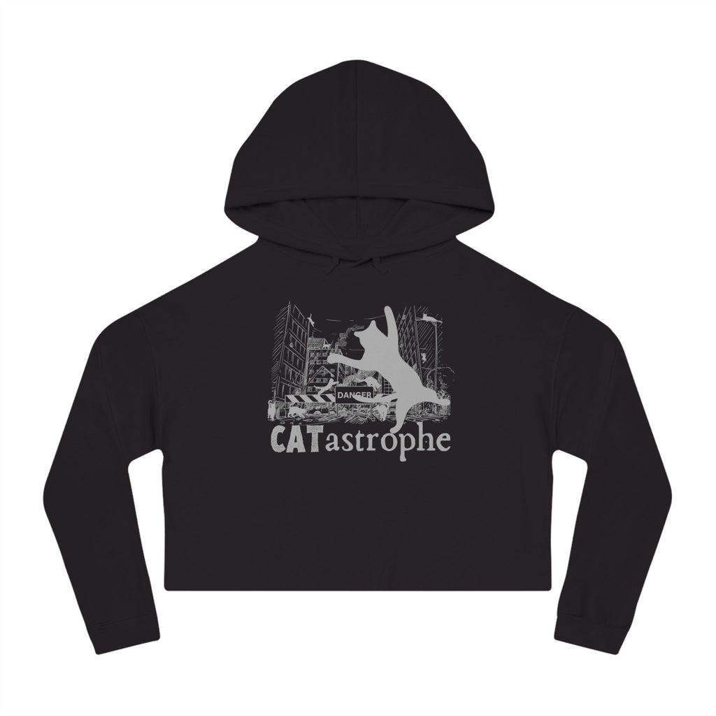 CATastrophe Women's Cropped Hooded Sweatshirt