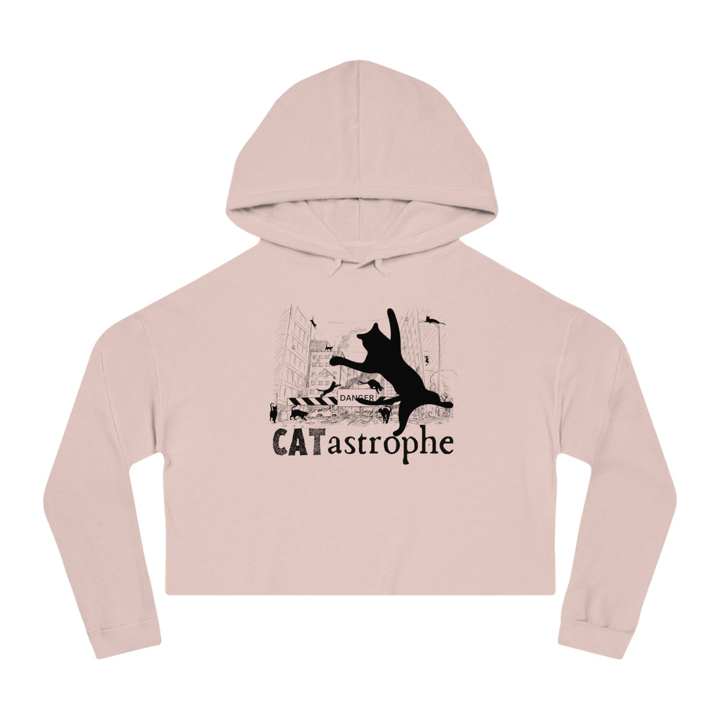 CATastrophe Women's Cropped Hooded Sweatshirt