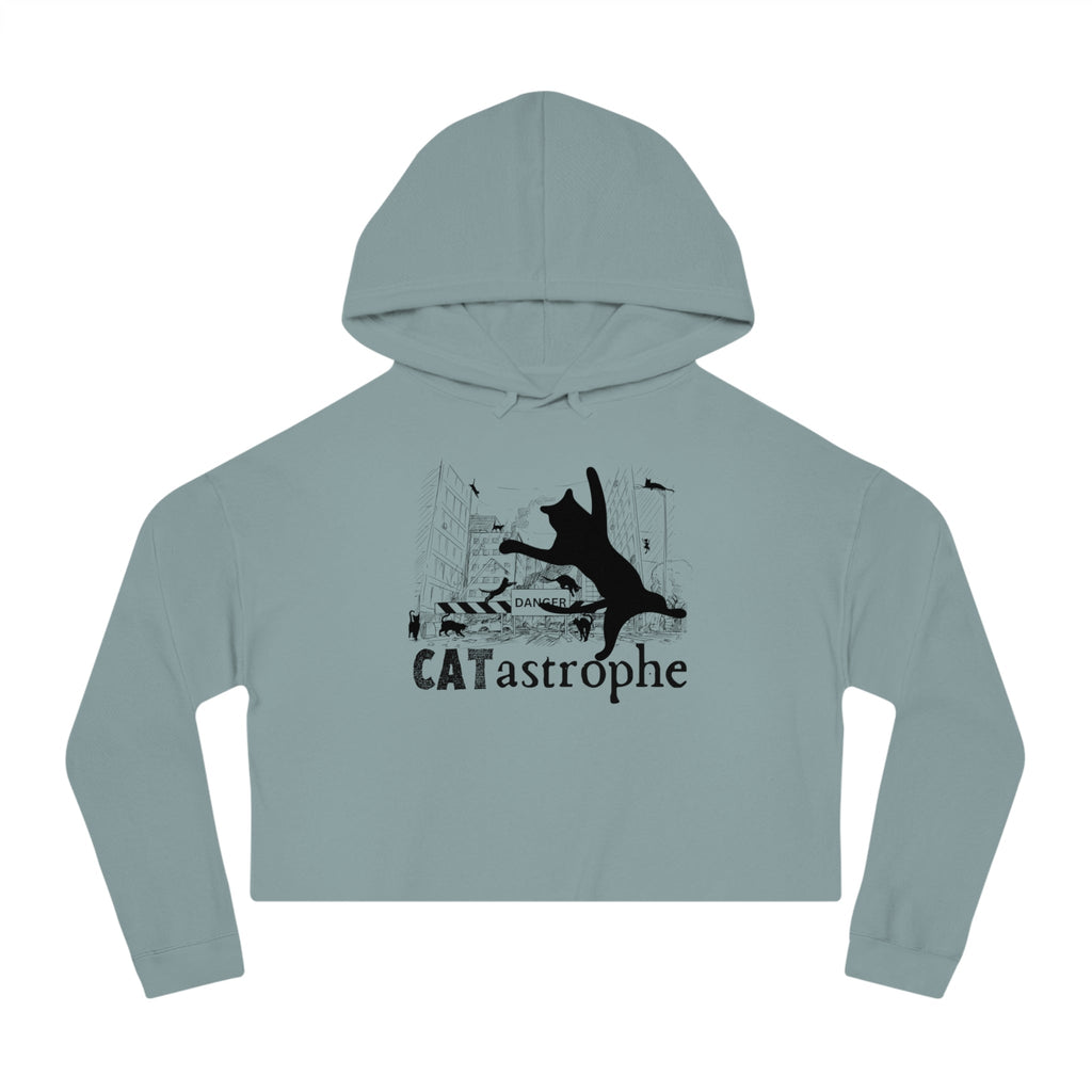 CATastrophe Women's Cropped Hooded Sweatshirt
