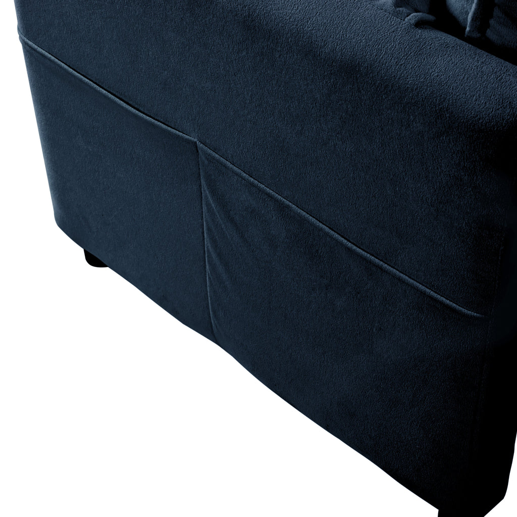Modular Sectional Sofa, Oversized Deep Seat U Shaped Couch Set for Living Room, 4-Seater Comfy Cloud Couches with Two Movable Ottomans, DIY Combination, Chenille,Blue