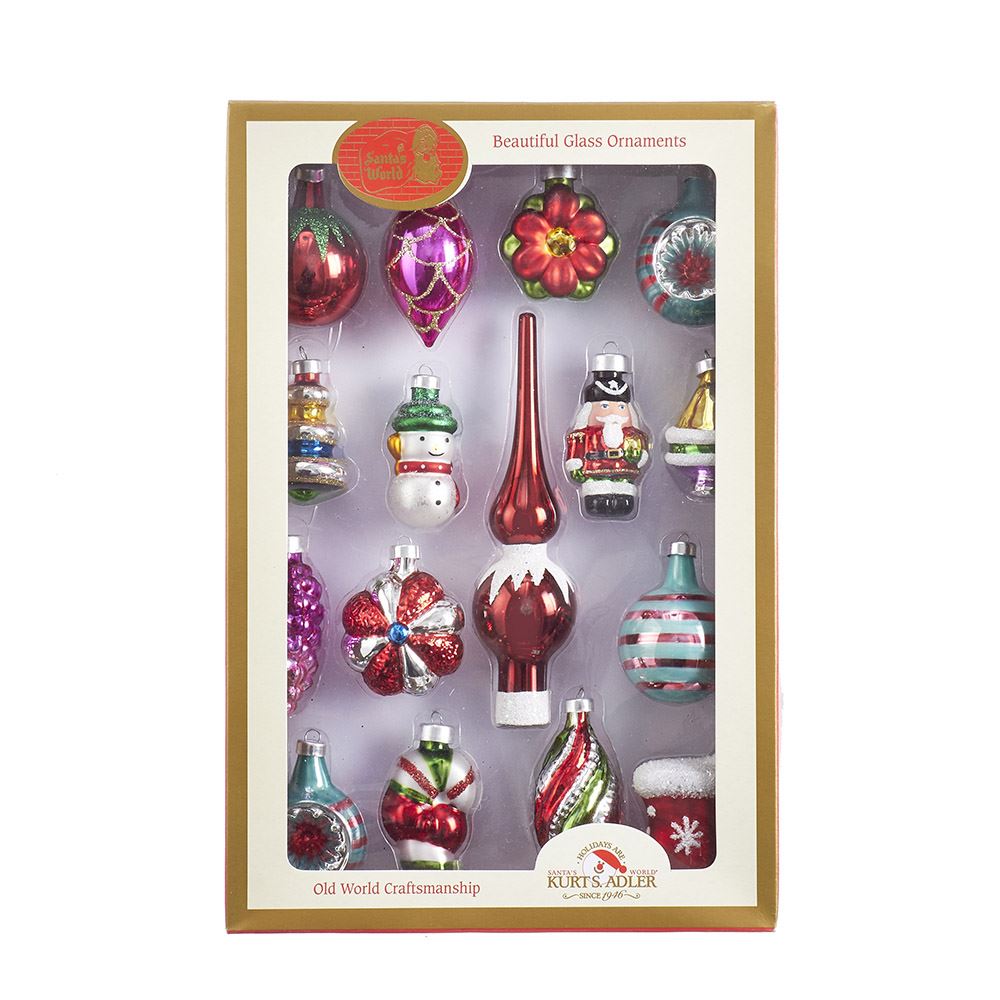 Early Years Miniature Glass Ornament 12 Piece Set