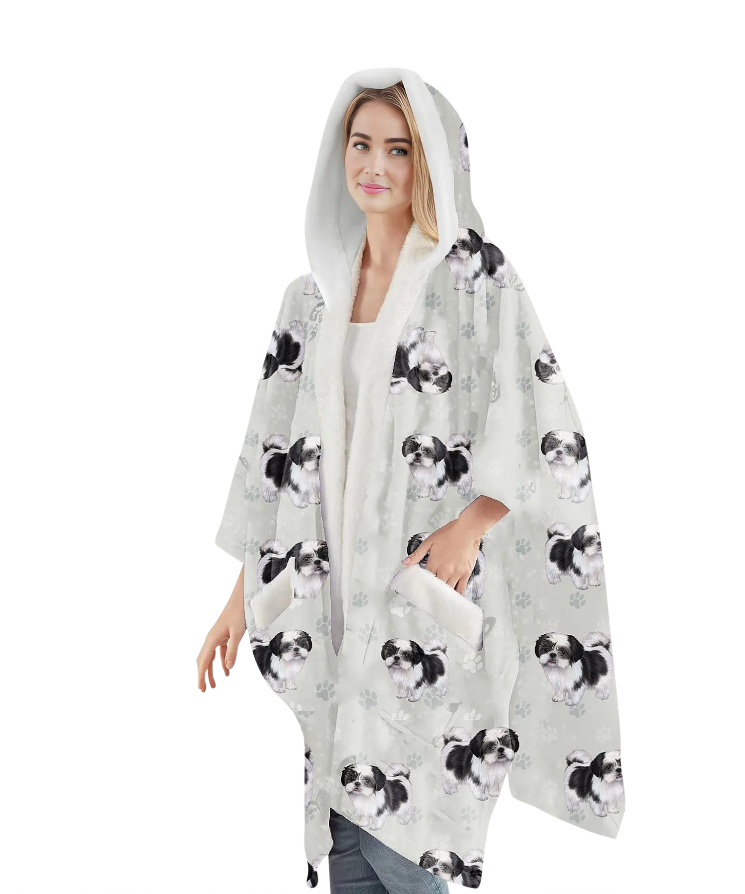 Snuggs Wrap - Shih Tzu  Black and White