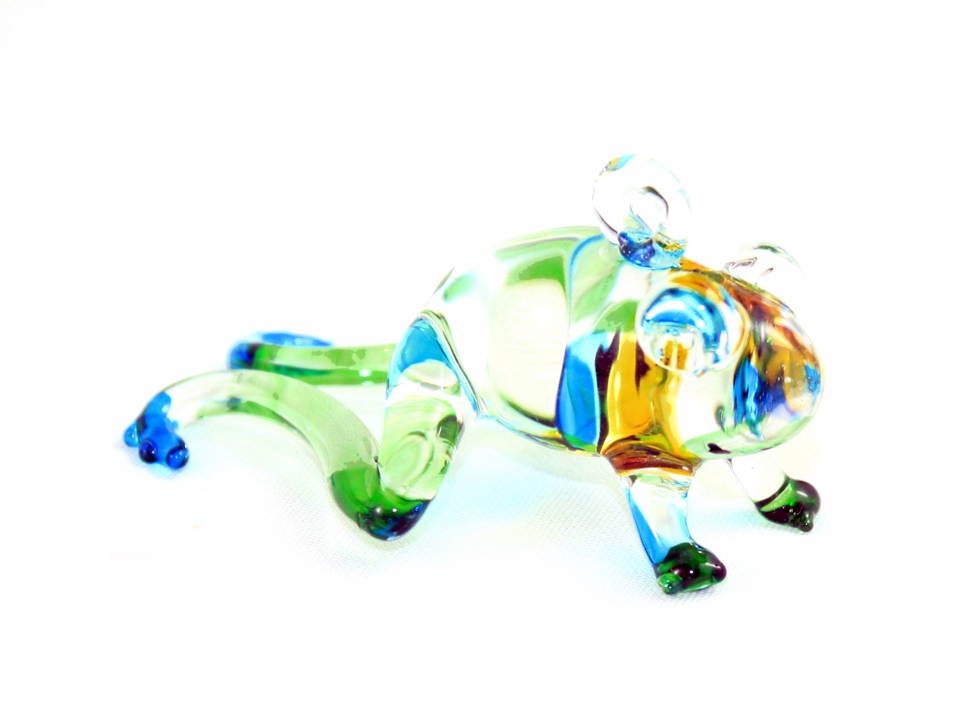 Playful Frog Glass Ornament
