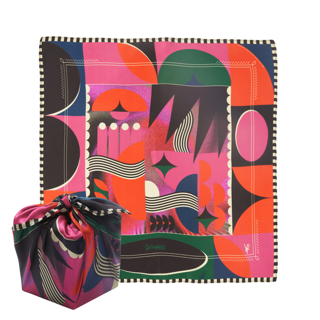 Chalice | 18" Mulberry Silk Furoshiki Wrap by Essery Waller