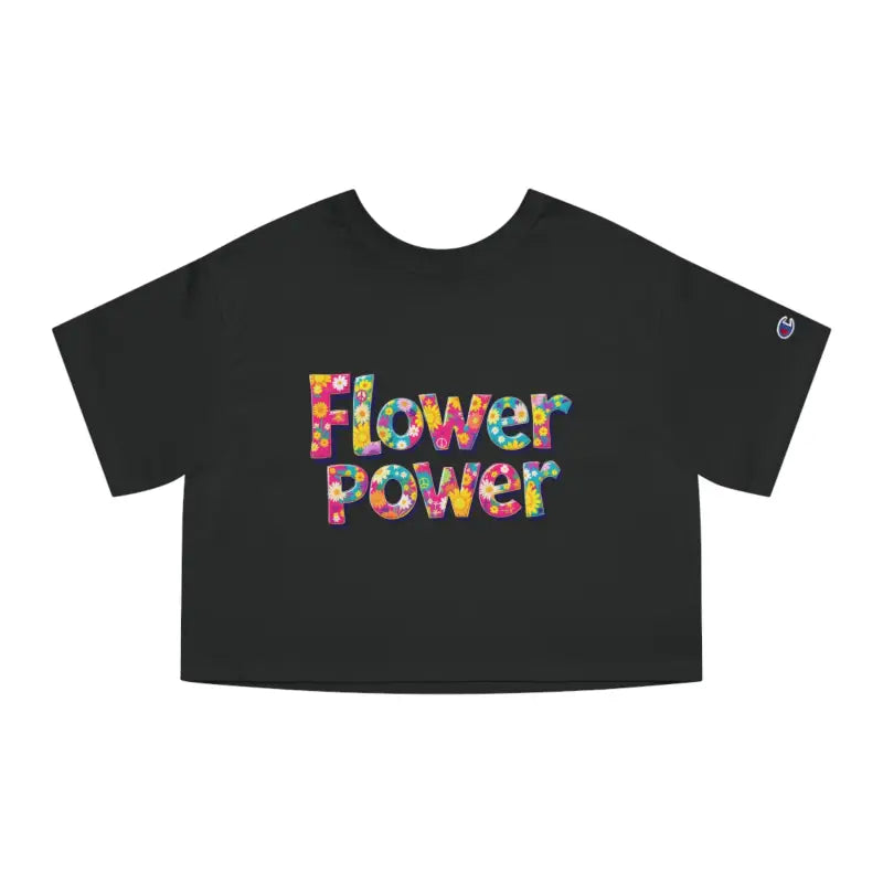 Ocean State Styles Womens T Shirt Flower Power Cropped