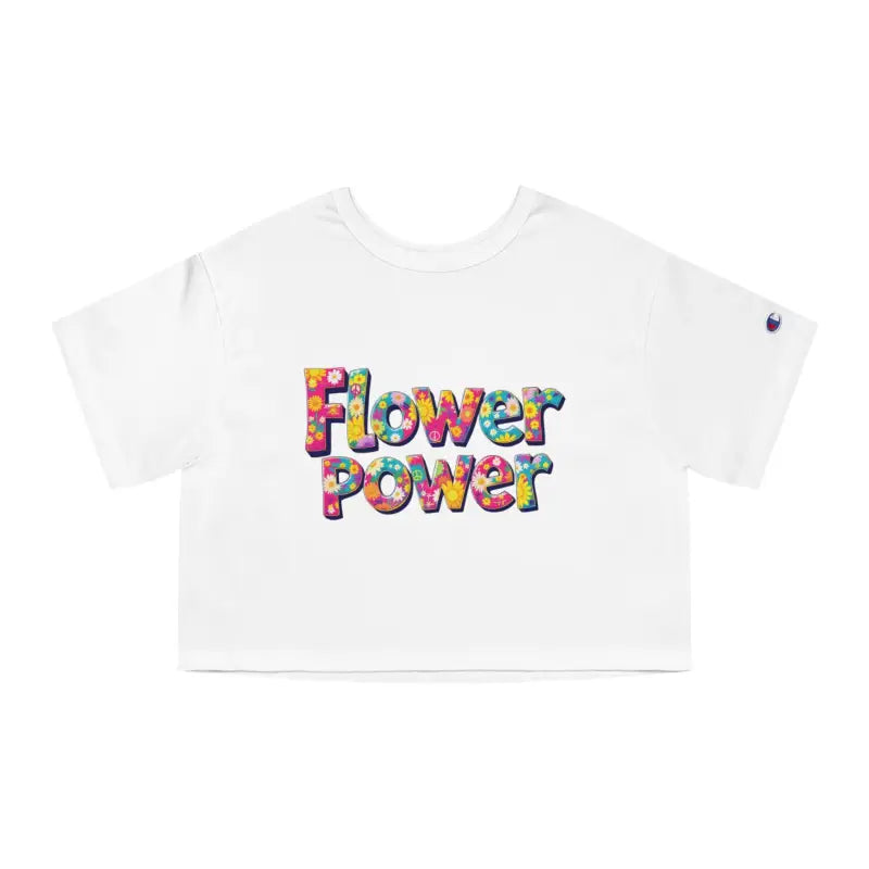 Ocean State Styles Womens T Shirt Flower Power Cropped