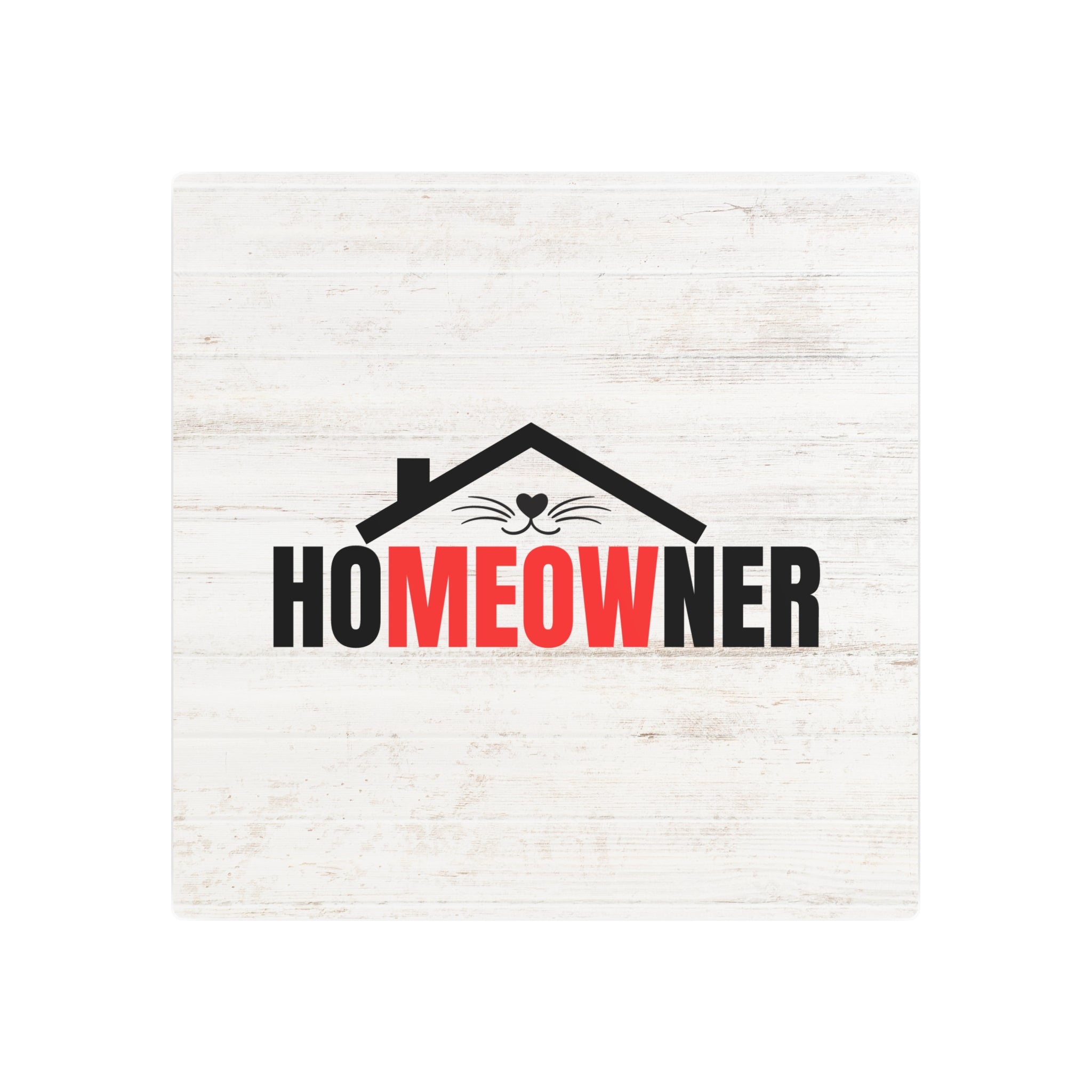 Charming Metal Art Sign for Cat Lovers - "HoMEOWner" Wall Decor
