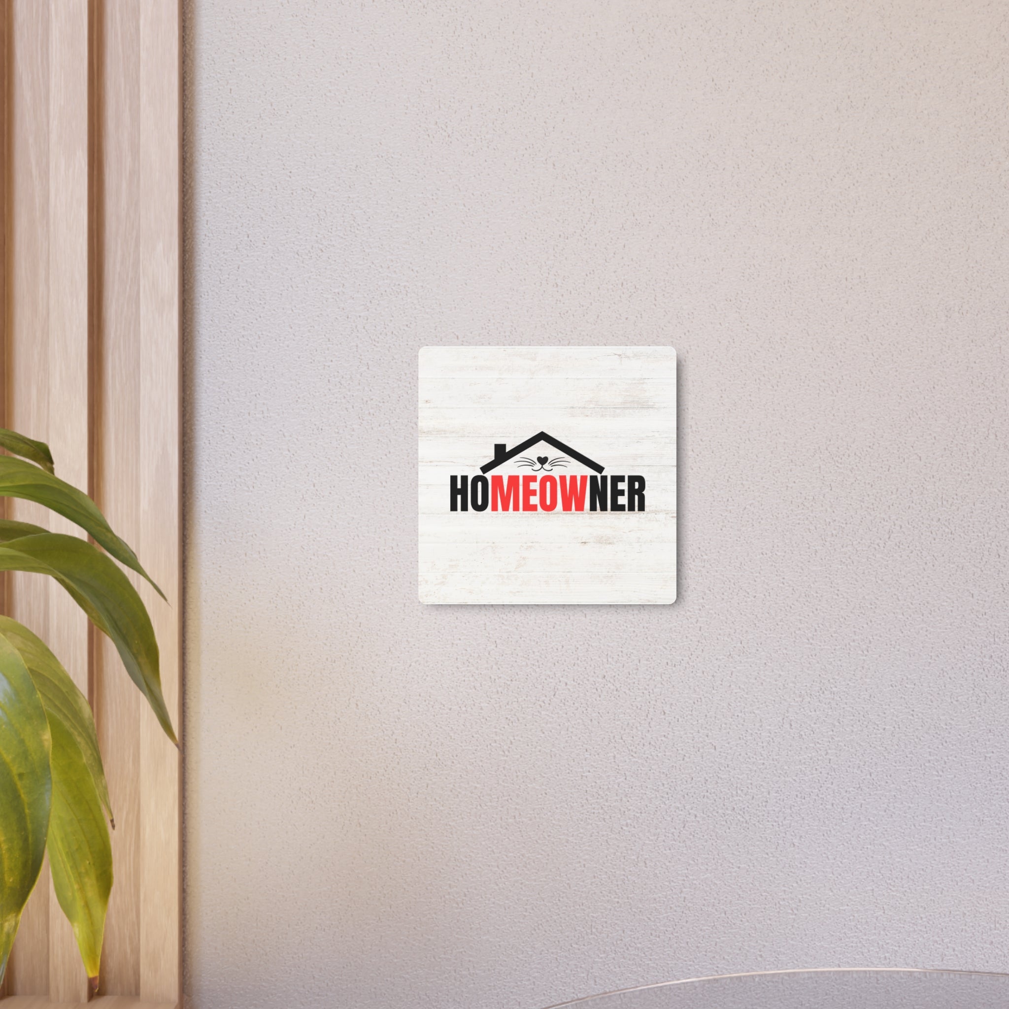 Charming Metal Art Sign for Cat Lovers - "HoMEOWner" Wall Decor