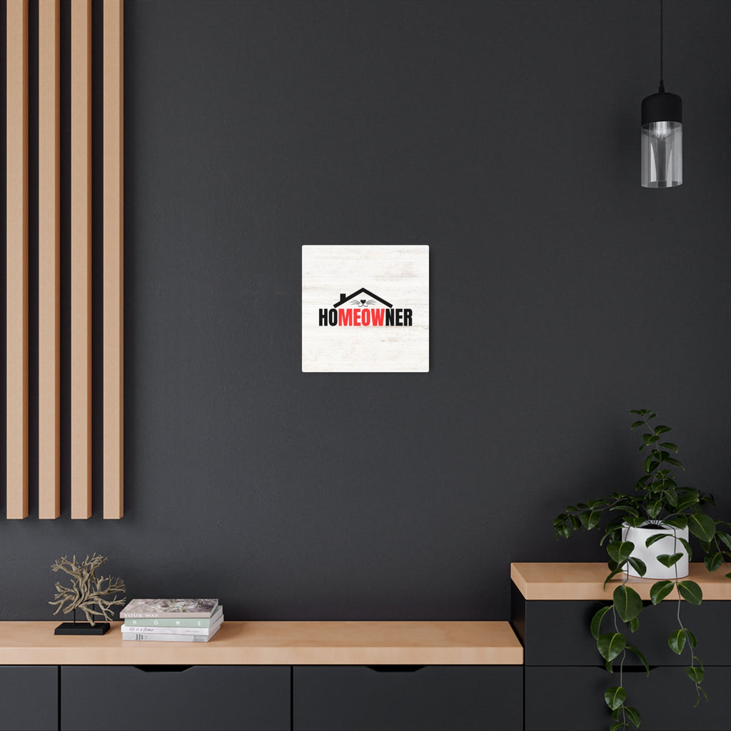 Charming Metal Art Sign for Cat Lovers - "HoMEOWner" Wall Decor