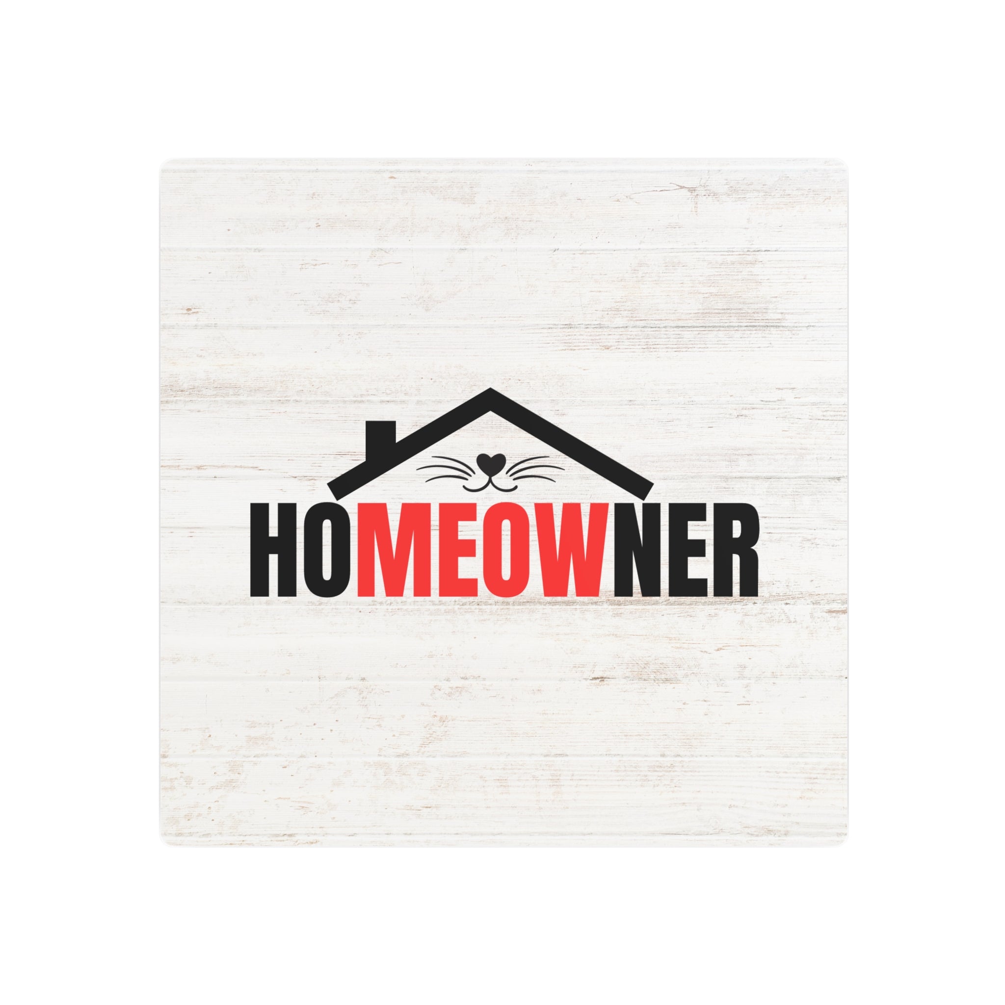 Charming Metal Art Sign for Cat Lovers - "HoMEOWner" Wall Decor