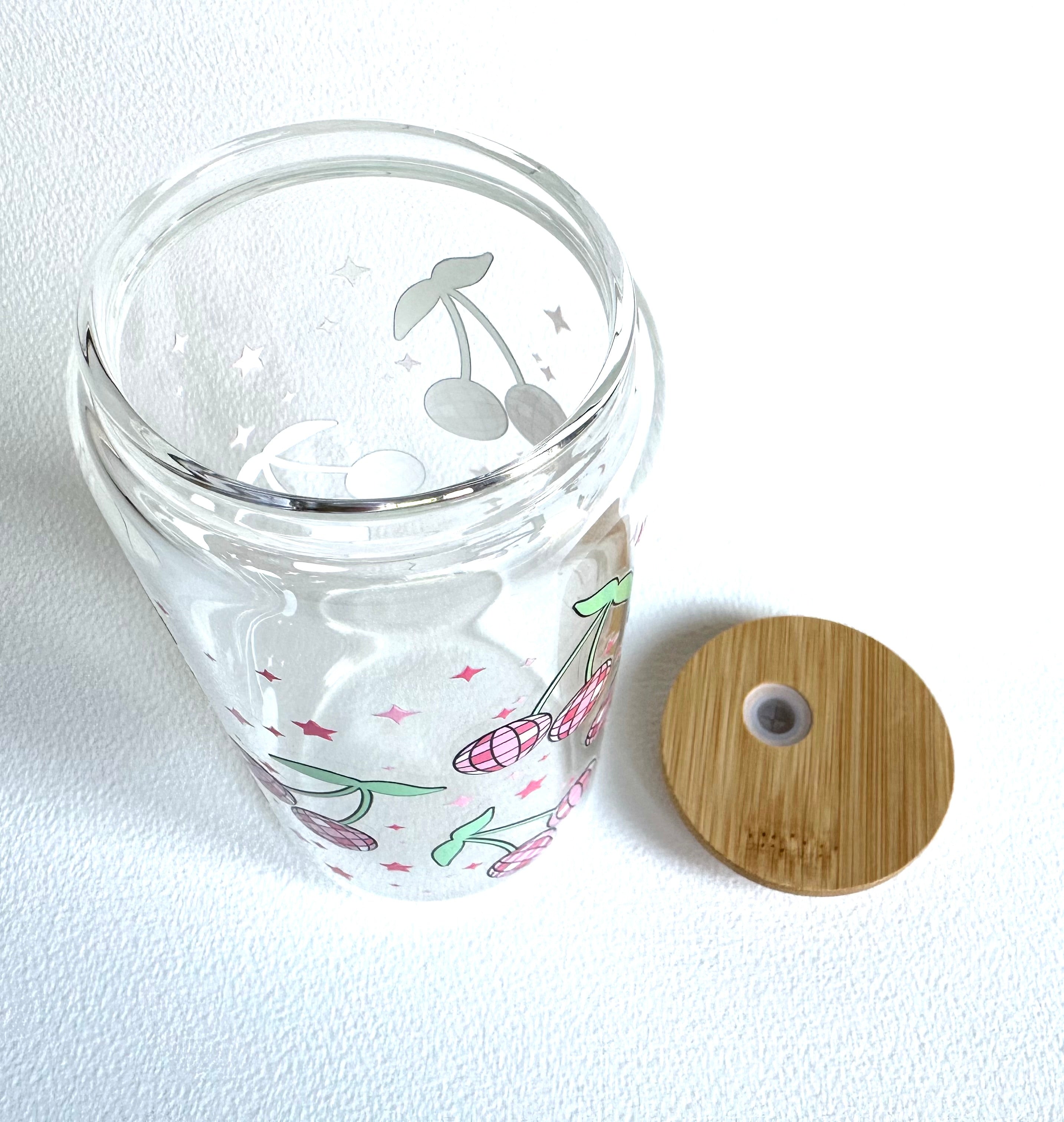 Cherry Disco 16 oz. Glass Cup