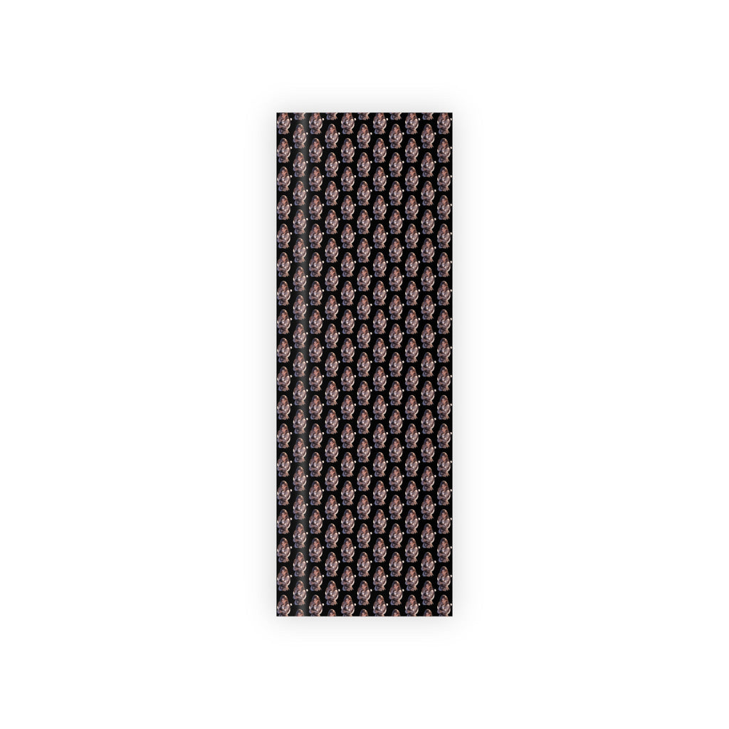 Chic Black Anime Cat Lady Wrapping Paper Roll