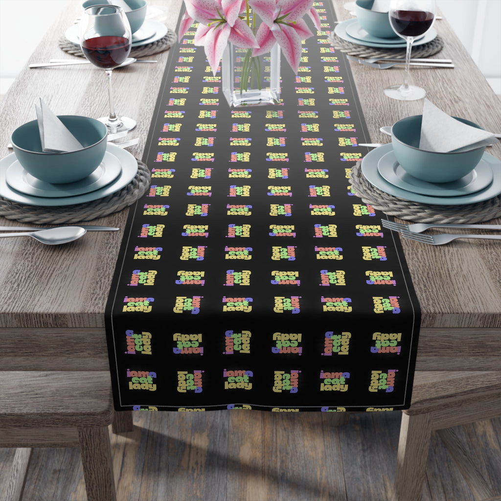 Chic Cat Lady Cotton Table Runner