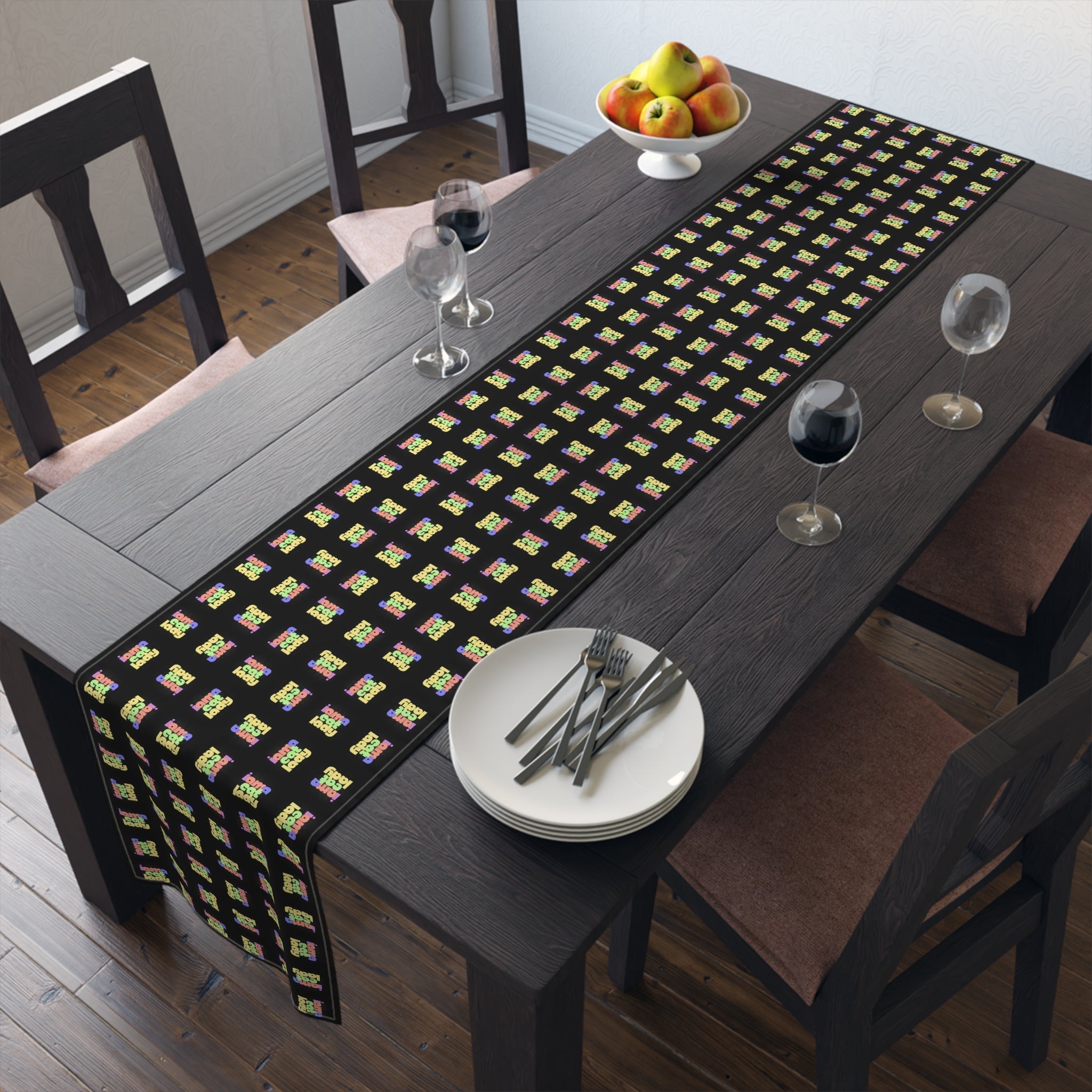 Chic Cat Lady Cotton Table Runner