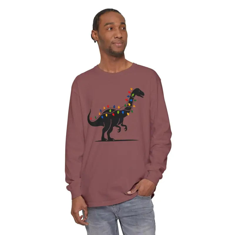 Ocean State Styles Long Sleeve Shirt DinoGlow Christmas
