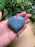 Chunky Blue Aventurine Heart Necklace