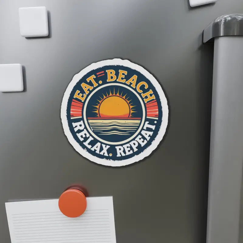 Ocean State Styles Magnet Eat Beach Relax Repeat Die Cut