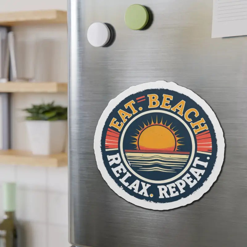 Ocean State Styles Magnet Eat Beach Relax Repeat Die Cut