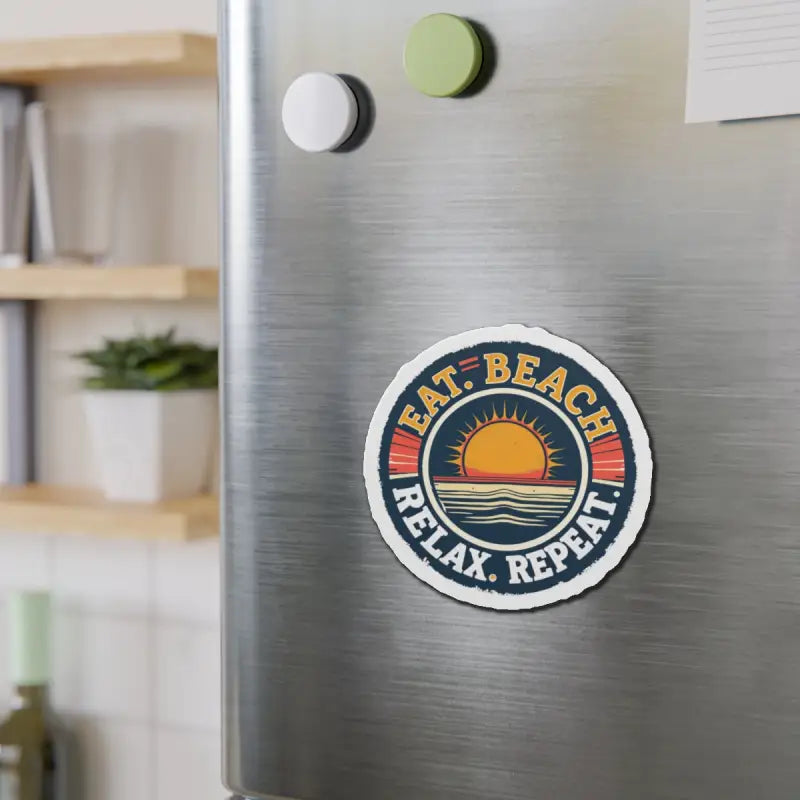 Ocean State Styles Magnet Eat Beach Relax Repeat Die Cut