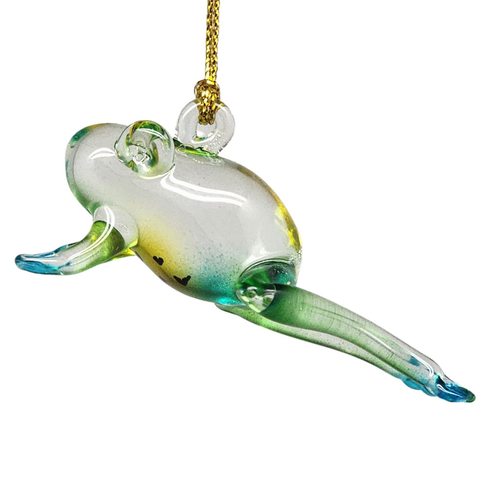 Playful Frog Glass Ornament