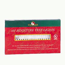 100-Light Clear Light Set With Green Wire
