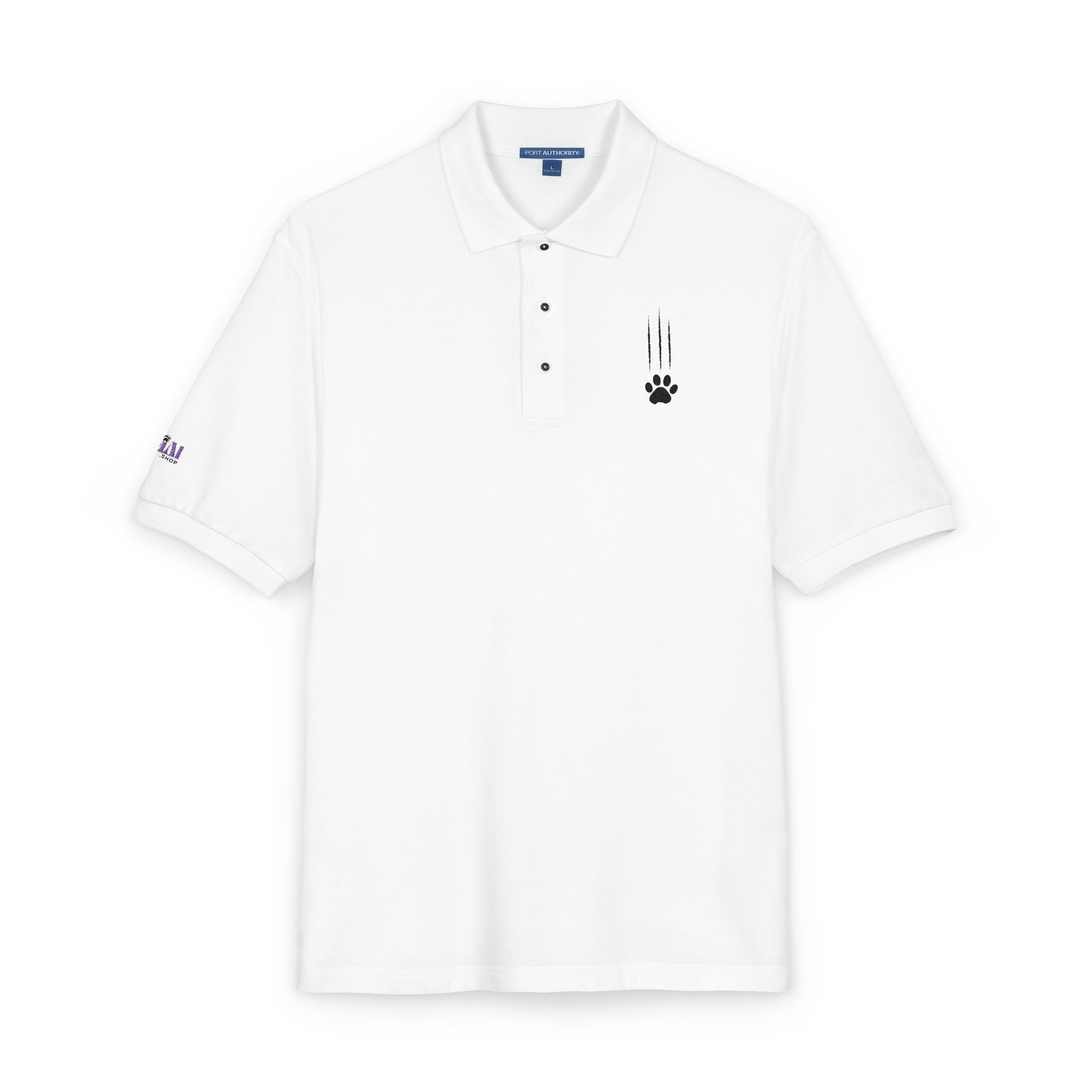 Classic Cat Clawed Embroidered Unisex Polo Shirt